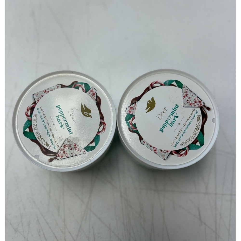 Dove Body Scrub Peppermint Bark – Limited Edition Holiday Treats – 10.5oz -2 pk